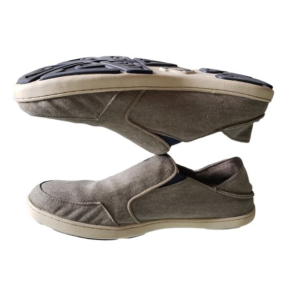 OLUKAI Men's Nohea Lole Slip-On Tan Size 10 - Picture 7 of 8